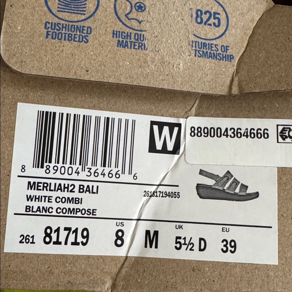 Clarks Collection Merliah 2 Bali White Faux Leather Sandal - Women's 8M / EU 39 - Picture 12 of 12
